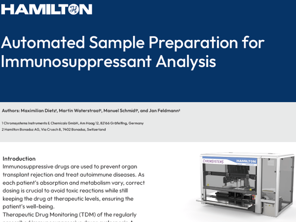 Hamilton and Chromsystems branded automated liquid handling workstation in a white enclosure