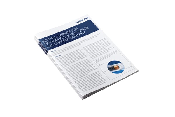 HAM App Note HD Type Headspace Syringe for CTC PAL Autosampler
