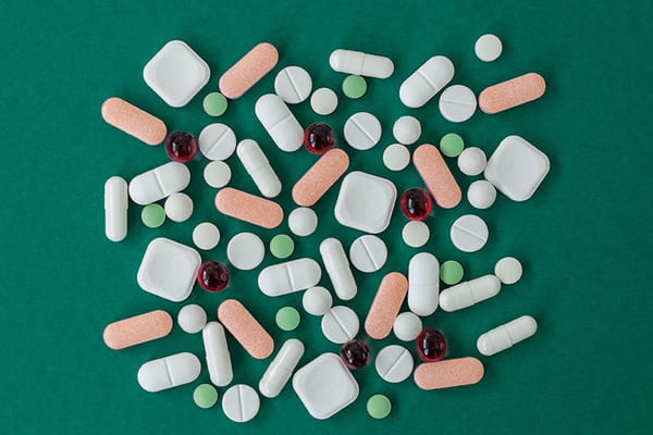 Pills on a table