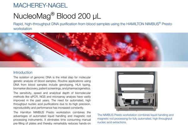 Application note Nucleo Mag Blood Nimbus Presto TIMG
