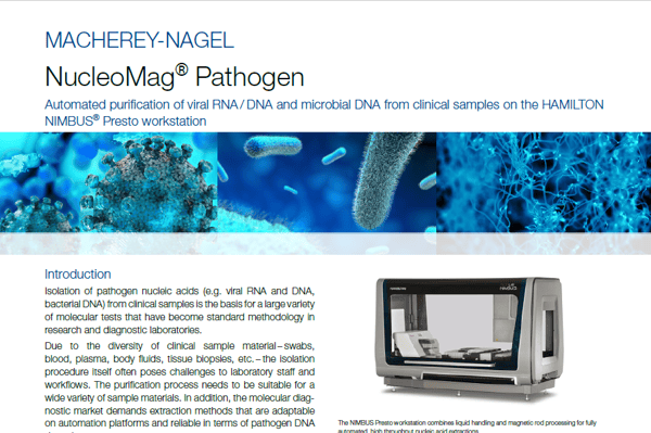 Application note Nucleo Mag Pathogen NIMBUS Presto TIMG