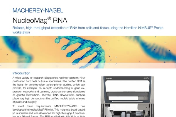 Application note Nucleo Mag RNA Nimbus Presto TIMG