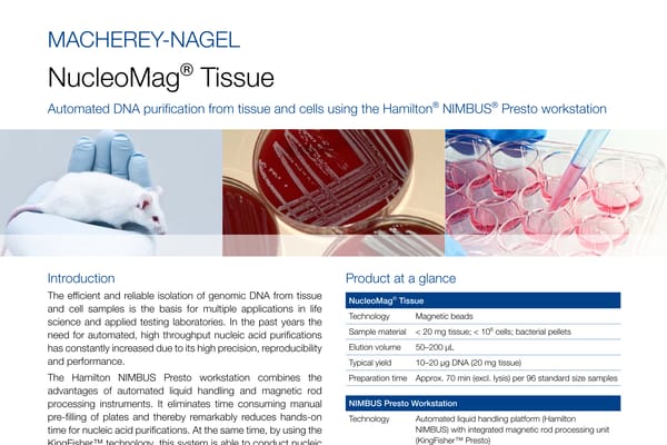 Application note Nucleo Mag Tissue NIMBUS Presto TIMG