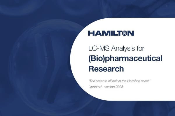Cover image for Hamilton eBook on LCMS biopharma workflows