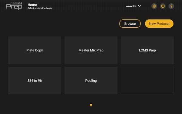 Select a protocol to begin your workflow