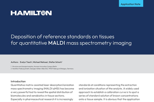 MALDI mass spec application note