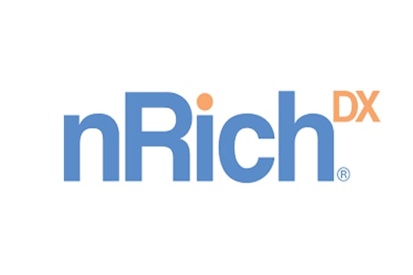 nRich DX logo in blue and orange on a white background