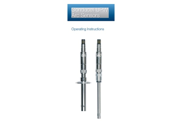 Conducell UPW Arc sensor operating instructions