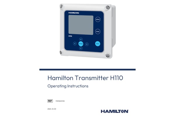 H110 operating instructions