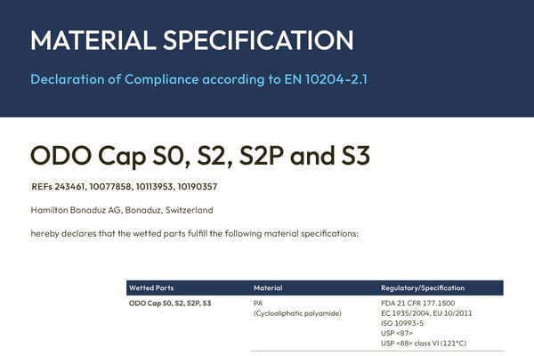 111001552 02 Mat Specs ODO