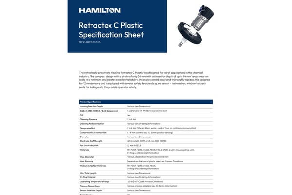 specification sheet retractex c plastic pneumatic
