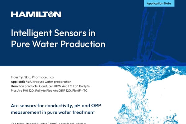 intelligent sensors in ultra pure water production
