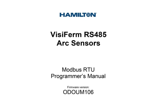 Visiferm rs485 programmers manual