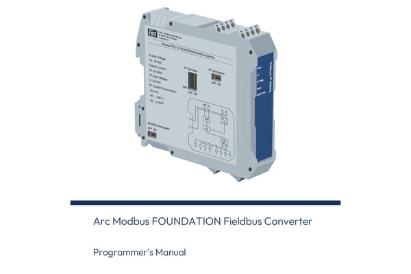 Programmers manual arc modbus foundation fieldbus converter