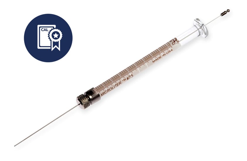 5 µL Microliter Autosampler Syringe, Removable Needle (RN), Calibrated Syringe, PN: CAL87958