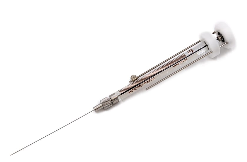 5 µL, Model 7105 Knurled Hub (KH) Syringe with Guide, 24 ga, 2.75 in, point style 3