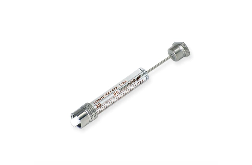 Hamilton 5495-22, 100 Microliter Gastight Model 1725.1 Luer Lock, Half-Height Instrument Syringe
