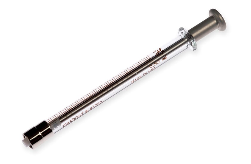 Hamilton 81222, 500 Microliter Gastight Model 1750 Luer Lock Instrument Syringe