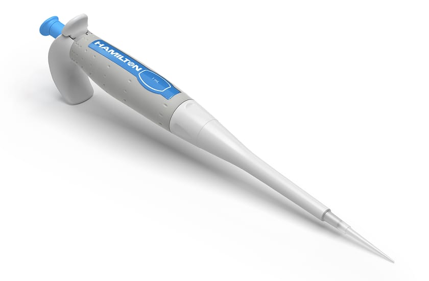 Hamilton's Fixed Volume SoftGrip Pipette 1000 µL Front View