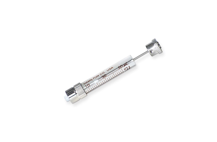 Hamilton 5495-20, 50 Microliter Gastight Model 1702.5 Luer Lock, Half-Height Instrument Syringe
