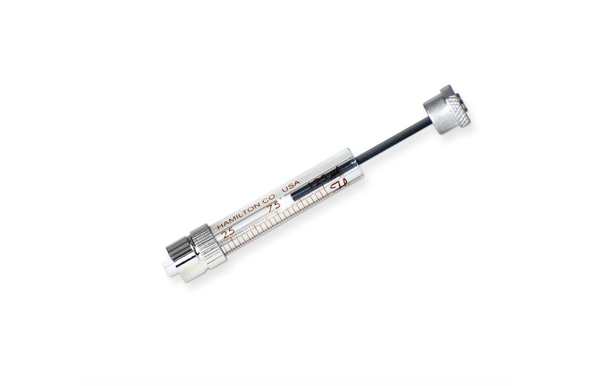 Hamilton 5495-25, 125 Microliter Gastight Model 1725.5 Luer Lock, Half-Height Instrument Syringe