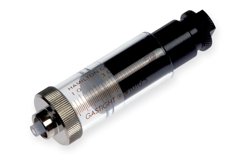 Hamilton 5495-50, 5 Milliliter Gastight Model 1010.5 Luer Lock, Half-Height Instrument Syringe