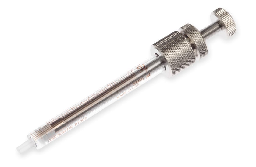 Hamilton 2.5 mL, Model 1002 Luer Tip (LT) Threaded Plunger Syringe, Needle Sold Separately