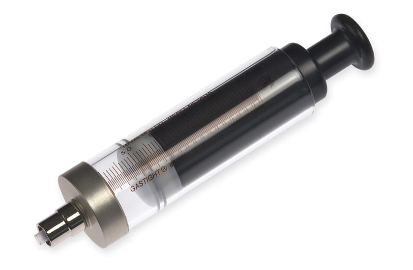 Hamilton 82521, 25 Milliliter Gastight Model 1025 Luer Lock Instrument Syringe