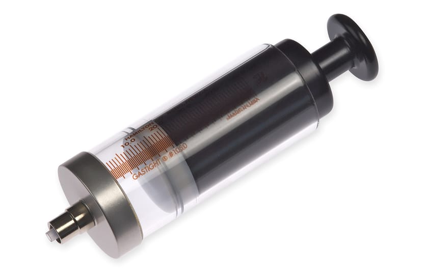Hamilton 85021, 50 Milliliter Gastight Model 1050 Luer Lock Instrument Syringe