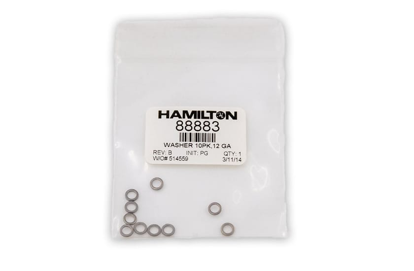 Hamilton 1/4"-28 Washers (12 gauge), Stainless Steel, 10/pk