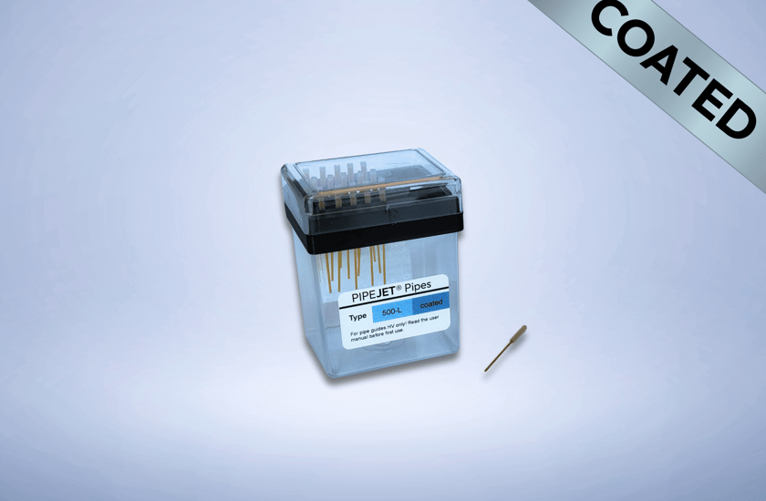 drop-on-demand nanoliter dispensing pipe 500µm Long coated