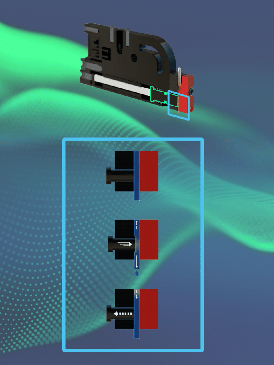 Diagram showing the PIPEJET working principle